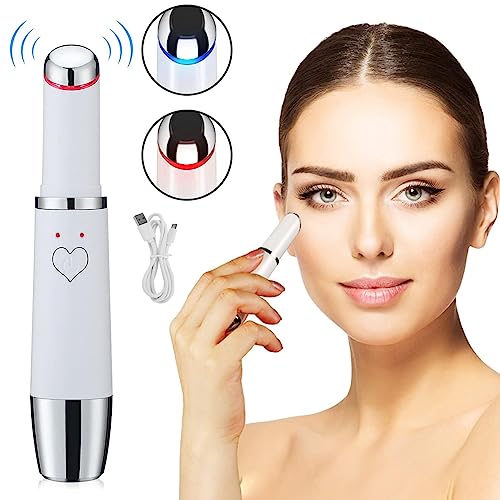 HANNEA® Electric Eye Massager Wand, Face Massage Tool Wand Pen, Chargeable Facial Massager, Eye Massager for Dark Circles, Eye Bags, Puffiness Under Eyes