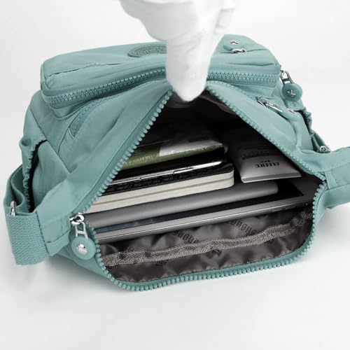 PALAY® Women Crossbody Bag Waterproof Nylon Multi-Layer Casual Satchel Shoulder Messenger Travel Day Pack 2 PCS