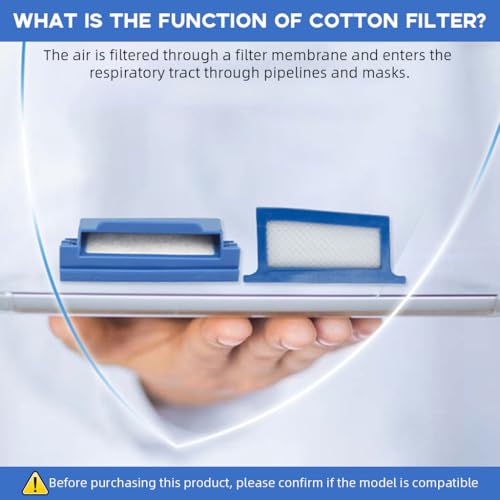 HASTHIP® Replacement CPAP Filters for Philips Respironics Dreamstation Includes 6 Reuseable Pollen and 2 Disposable Fine Compatible with DS500 DS700 2 PCS