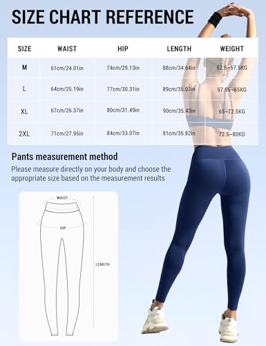 Venzina® High Waist Tummy Control Yoga Pants for Women - Super Soft Squat Proof Leggings with 4-Way Stretch for Gym, Running, Yoga & Daily Casual Wear