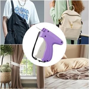 Supvox Mini Stitch Gun Kit for Quick Clothing Fixes with 6 Needles and 1500 Glue Pins | Portable Purple Tagging Tool