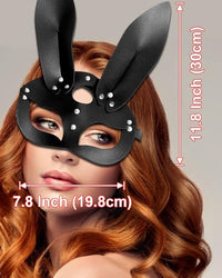 PATPAT® Masquerade Masks for Women Leather Eye Masks Bunny Ear Fox Cat Eye Mask Face Mask Women Halloween Mask Halloween Costume Party Mask for Cosplay Halloween Accessories for Women