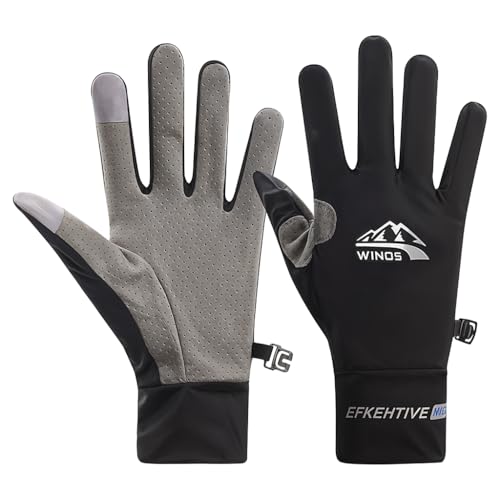 Proberos® Driving Gloves for Men Women Summer Ice Silk Breathable Touch Screen Design Riding Anti-Slip Palm Outdoor Casual Sport Full Finger Riding, Golfing, XL