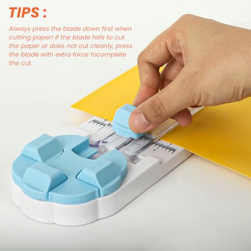 OFIFO® 4-in-1 Crafting Paper Edge Cutter, Straight, Wave, Ant Line & Folding Crease Trimmer for Scrapbooking, Card Making & DIY Projects