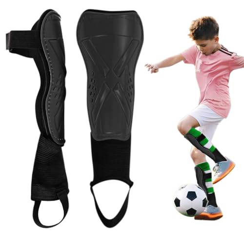Proberos Kids Shin Guard Teens Sport Shin Guards with Ankle Support EVA Cushioning Liner Football Shin Guards Adjustable Hook and Loop Closure Design Sport Shin Guards for Football, Rugby