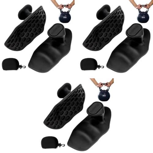 Proberos® Weight Lifting Grips 1 Pair with Storage Case Non-Skid Rubber Pads Ergonomic Anti-Slip Gym Hand Grip for Enhanced Strength Palm Protection Deadlift Pull-up Aid 3PCS