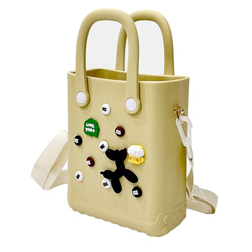 PALAY Fashion Phone Bag Handbag Small Handbag with Shoulder Strap Waterproof EVA Fun Cartoon Hand Bag Beach Bag Folding Handle Design Small Handbag Crossbody Bag Gift for Girls, 15x7x20cm