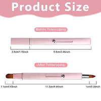 MAYCREATE® Retractable Travel Lipstick Brush 2 in 1 Double-ended Lipstick Brush Lip Liner Brush Dustproof Design Versatile Makeup Brush for Lipstick, Lip Balm, Lip Gloss, Concealer