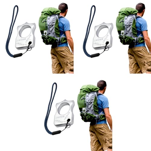 Proberos® Keychain with Durable Lanyard Strap Personalized Silver Zinc Alloy Rings Compact 5.5x3.5CM Accessory for Keys Organization Gifts for Men Loved Ones 3 PCS