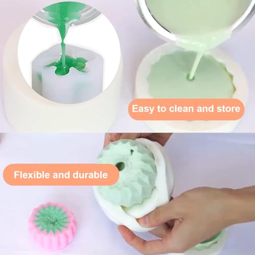 HASTHIP® 18PCS Succulent Silicone Molds 9 Styles DIY Resin Desk Decor Gift