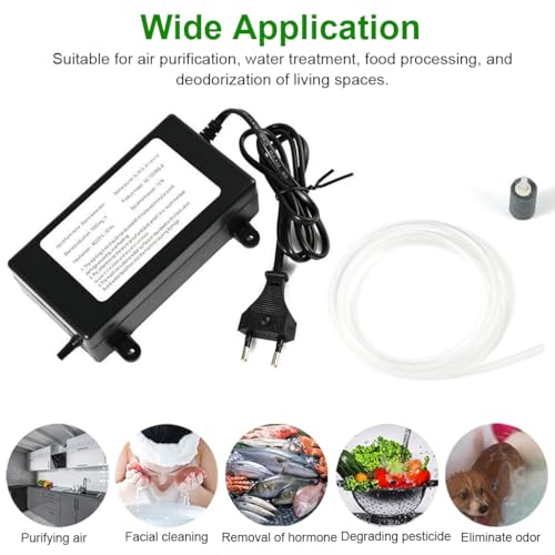 HASTHIP® Household Ozone Generator Multifunctional for Air Purification Water Treatment Vegetable Cleaning 1000 mg/h Machine Purifying 3 PCS