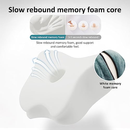 HANNEA® Leg Pillow, Form Knee Pillow for Side Sleepers, Leg Pillow for Sciatica Pain Relief, Pillow for Back Pain and Knee Support