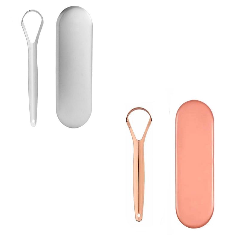 ZIBUYU® 2 Pack Tongue Scraper Stainless Steel