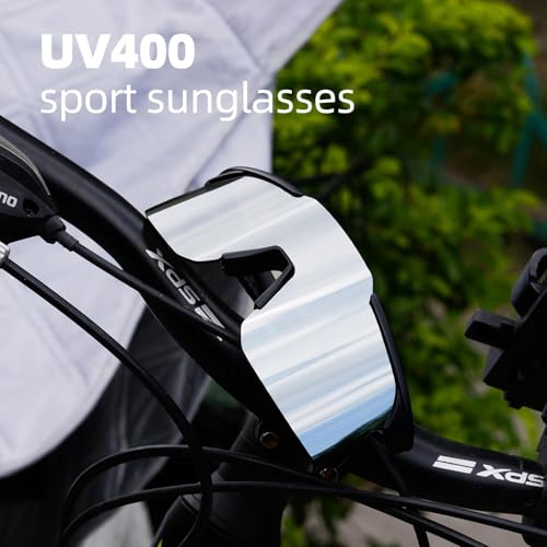 Proberos® Polarized Sports Sunglasses for Men & Women - Windproof Cycling Glasses, UV400 Protection, Lightweight Anti-Glare for Running, Fishing, Baseball, MTB, Volleyball (Black)