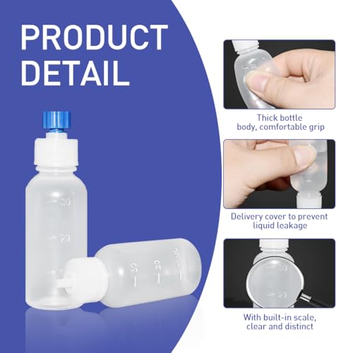 HASTHIP® 41PCS Needle Tip Glue Bottles Applicator Set 30ml 50ml 100ml Plastic Squeeze Dropper with Caps Blunt Tips for Craft Art Project Paint Quilling and Oil Assorted