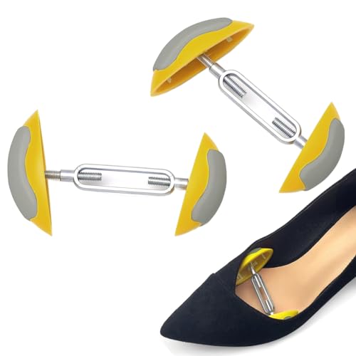 MAYCREATE® 1 Pair Mini Shoe Stretchers Women Wide Feet, High Heels Boots Stays Shaper Stereotypes Stretchers Expander, Adjustable Men Women Shoe Widener Expander Shaper, Yellow