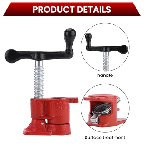 Serplex® PC12-2 1/2 in Traditional Style Pipe Clamps Versatile Easy to Assemble Indispensable Workshop Clamp for Woodworking Carpentry Home Improvement DIY Projects 2PCS