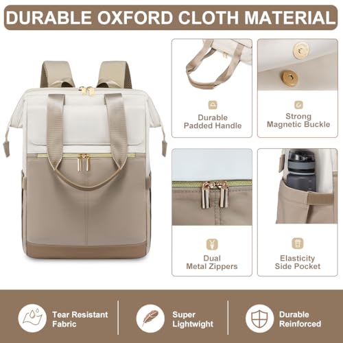 PALAY® Laptop Backpacks for Women 15.6 Inch Work Laptop Bag with USB Port Teacher Nurse Backpack Purse Waterproof Travel Computer with Organizer Bags