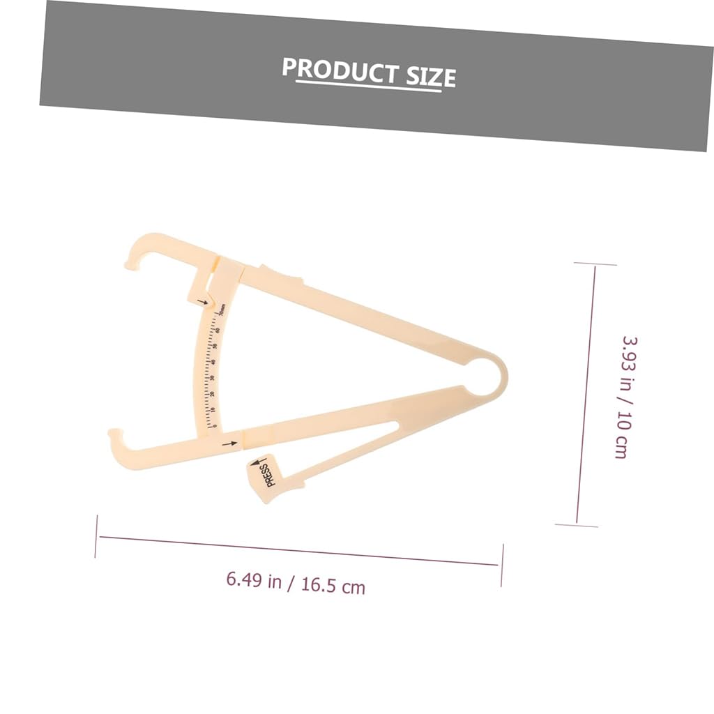 ZIBUYU Body Fat Tester Caliper for Accurate Tracking with Press Measure Design | 6.54×3.94 in Lightweight Plastic Tool