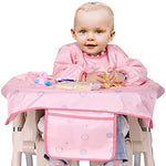 SNOWIE SOFT® Baby Bib Waterproof Feeding Bib with Dining Booster Seat Cover, Toddler High Chair Cover Baby Bib for Baby 6-36 Months