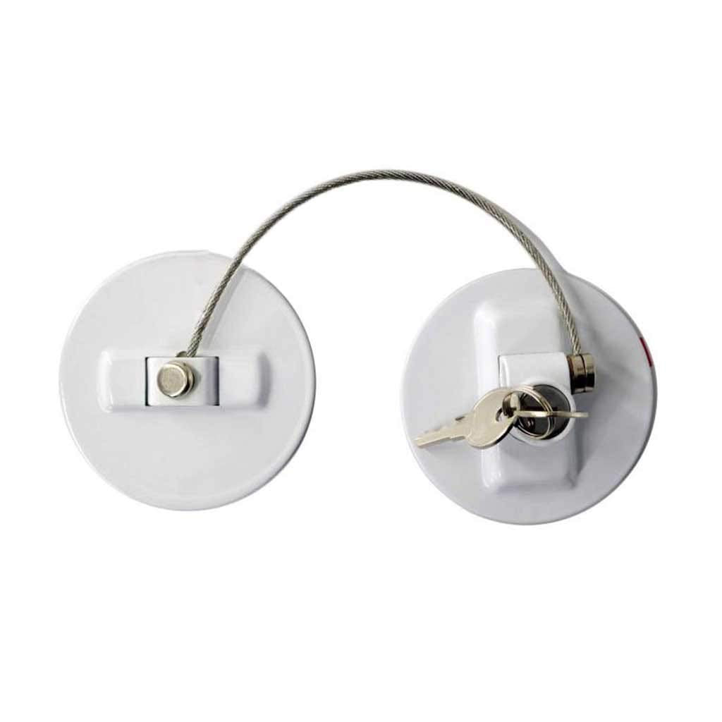 ZIBUYU Refrigerator Key Lock for Home and Office Safety with 20cm Adjustable Cable featuring Zinc Alloy Body and 304 Stainless Steel Core