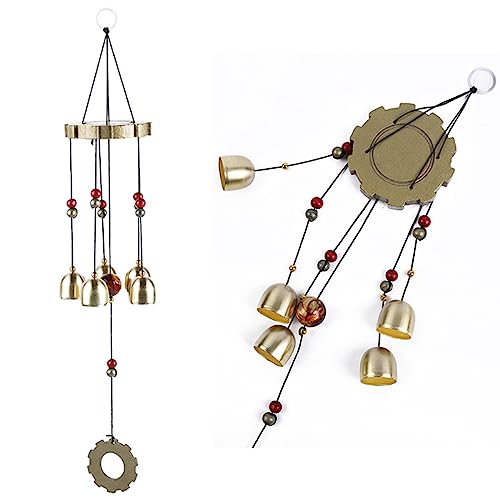 HASTHIP® Vintage Copper Bells Wind Chimes for Home Decor - Beautiful and Soothing Melodious Sound for Housewarming, Birthday, and Festivals