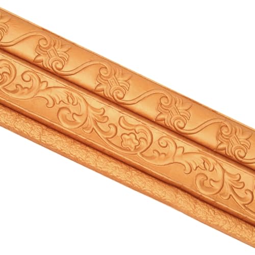 HASTHIP® Peel Stick 3D Foam Molding Trim Self Adhesive, Border Wallpaper, DIY Wall Edging for Home & Hotel, 2.3 M x 7.8 CM (Brown)
