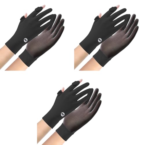SANNIDHI® Hand Gloves for Sun Protection Women Bike 3PCS