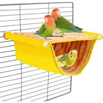 Qpets® Bird Nest for Cage Hanging Bird Nest Winter Warm Bird Hammock for Cage Bird Cage Bird Nest Small Pet Bed for Parakeet Lovebird Cockatoo Finch Hamster Chinchilla Guinea Pig, Orange