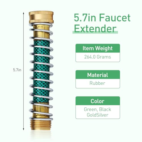 HASTHIP Garden Hose Splitter with Individual Shut-off Valves 2 Way Hose Splitter Garden Faucet Splitter Universal 3/4'' Brass Garden Hose Splitter with 4 Gaskets & 1 Roll Tape