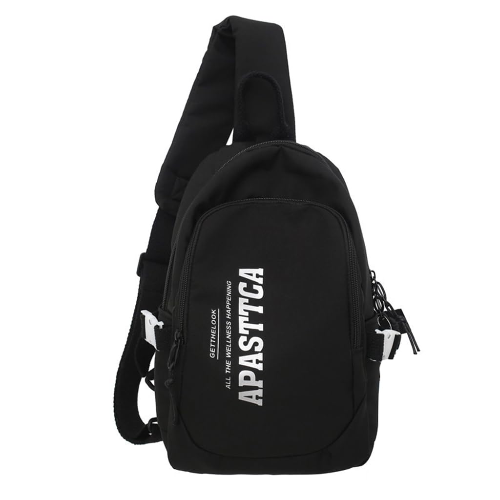 GUSTAVE Sling Bag for Men with 2 Main Compartments and Handle, Oxford Cloth 20x12x31cm | Black Crossbody for Travel and Daily Use