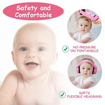 SNOWIE SOFT® Noise Cancellation Ear Muffs for Baby Use Noise-cancelling Ear Muffs for Baby Toddler Ear Muffs for Noise Reduction Baby Ear Muffs for 0-3 Years Old On Flight Sleep Travel (Pink)