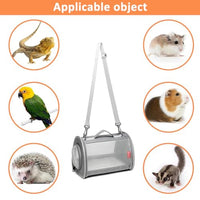 Qpets® Portable Carrier Case for Small Animal Travel Carrier Bag for Guinea Pig Breathable Carrier Cage with Handle Travel Carrier Cage for Squirrel, Hamster, Bunny, Lizard, Bird, Hedgehog