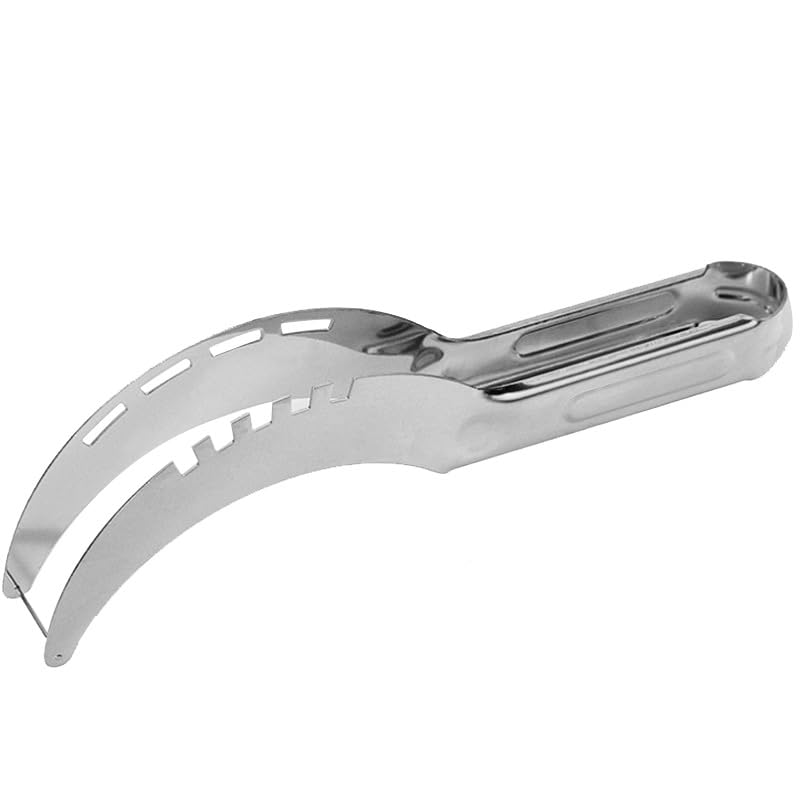ZIBUYU® Watermelon Slicer Silver ，Metal Cutter, 3 x 24 x 7 cm, Nickel