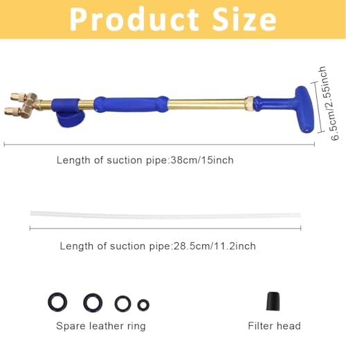 HASTHIP® Manual Garden Sprayer with Adjustable Nozzles Portable Push Pull Pump for Gardening Greenhouse Planting Bush Flower Suit for Most Bottles Without Bottle 2 PCS