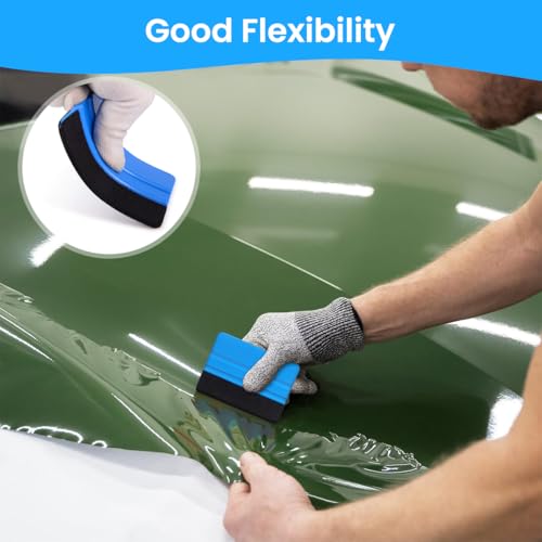 STHIRA® 30PCS 4-Inch Squeegee for Vinyl Wrap with Felt Edge for Car Window Tint Paint Protection Film Wallpaper Application Durable Scraper Kit Bubble-Free Scratch-Free Finish