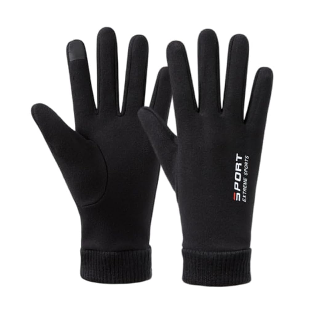 Proberos® Winter Gloves for Men, Riding Touch Screen Compatible Warm Gloves, Windproof & Non-Slip Design, Soft Fleece Lining, Outdoor Cycling Driving Gloves, for Riding, Ski, Outdoor Sport, Size-L
