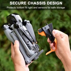 ZORBES Propeller Holder for DJI Air 3S Drone with Snap Button Strap and Soft Silicone | ABS Bottom Protection