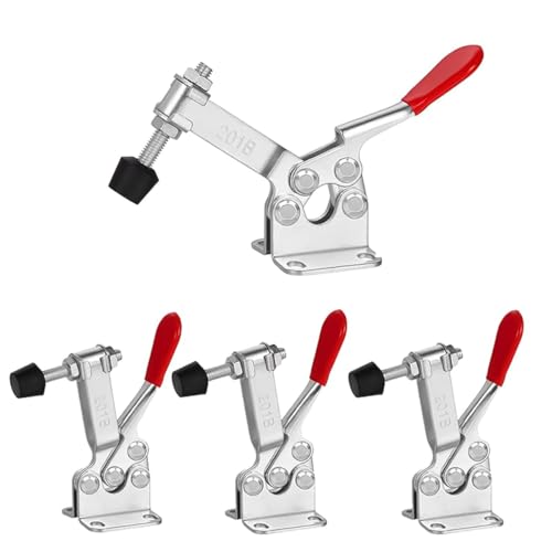 Serplex® 8Pcs Toggle Clamp Set, 440LBS Heavy Duty Quick Release Horizontal Hold Down Clamps with Antislip Ergonomic Grip for Woodworking, Welding, Metalworking, DIY & Furniture Repair