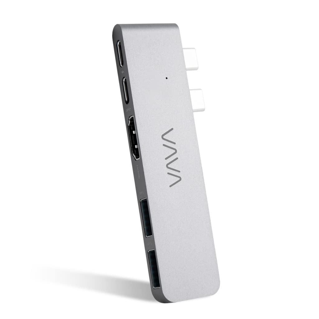 Verilux® USB C Thunderbolt 3.0 Hub for MacBook, 5 in 2 USB C HUB with 100W PD, USB-C Data Port, 5K@60Hz HDMI Port,2 USB-A Ports for MacBook Air 2020/2019/2018,MacBook Pro 2020/2019/2018/2017/2016.