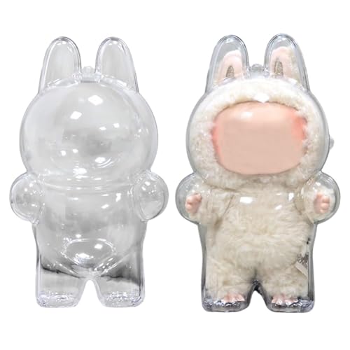 FANCYKU® Protective Cover for Plush Figure Doll, Storage Transparent PVC Protective Cover for Dolls The 17cm Plush Doll Accessories Dust-Proof Display Case for 18cm Art Toys