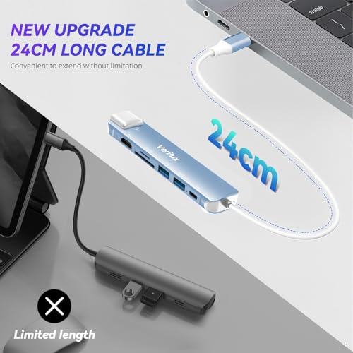 Verilux® 4K HDMI Power Delivery SD/TF Card Reader Multi USB