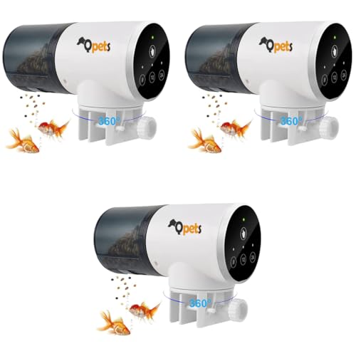 Qpets® 3 Way Automatic Fish Feeder Timer Turtle Food Tank Accessories for Marine Aquariums Pond Not Including Battery Plastic 16.1 Cm X 11.7 X 8.4 3 PCS