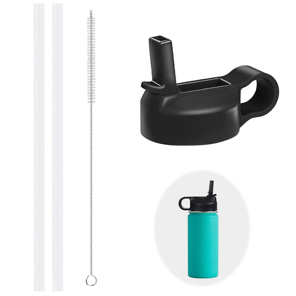 HASTHIP Lids with Straw for Hydro Flask 32 and 40 oz Bottles featuring Flip Cap | Food Grade PP