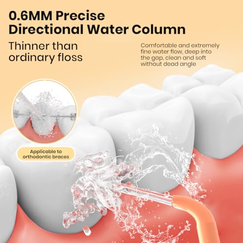 HANNEA® Water Dental Flosser for Teeth Non-Electric Air Pressure Floss Manual Portable Travel 90ml Oral Irrigator for Kids Adults 2PCS