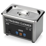 Verilux® 0.8L Mini Ultrasonic Cleaner Machine Digital Timer 42KHz Sonic Cleaner with Digital Timer Basket for Small Silver Metal Parts(17.5CM*11CM*12.5CM)