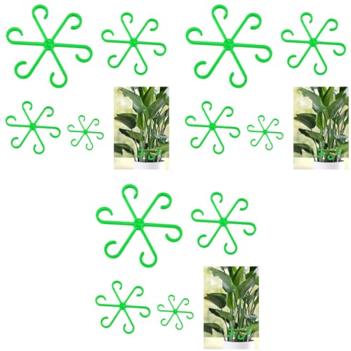 HASTHIP® 4 Pack Plant Climbers Stem Holders 6-Claw Plastic Supports Rings Support Clips for Climbing House Accessories 3PCS