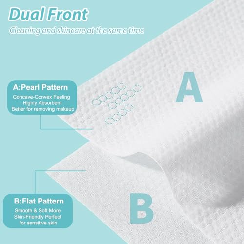 MAYCREATE® Disposable Towels, 360 Count, Soft 100% Cotton Facial Dry Wipes, Multi-Purpose for Skincare, Makeup Removal, Baby Care, House Cleaning L 20 * 20cm