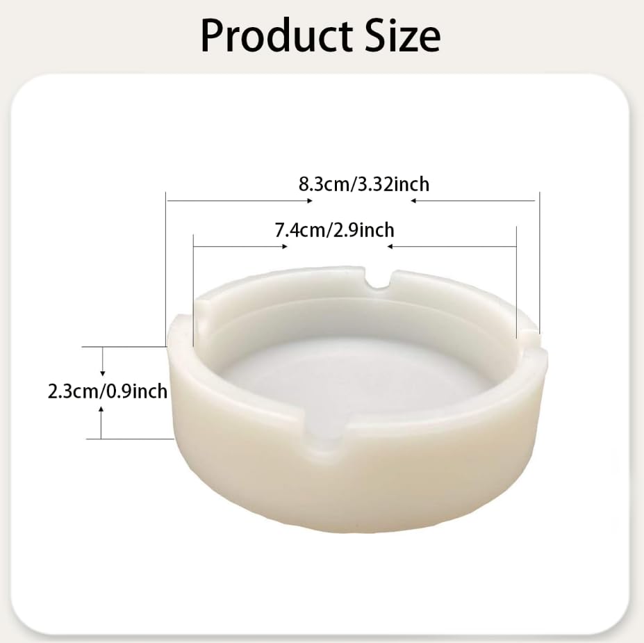 ZIBUYU Glow in the Dark Silicone Ashtray for Indoor and Outdoor Use | Heat Resistant and Easy to Clean