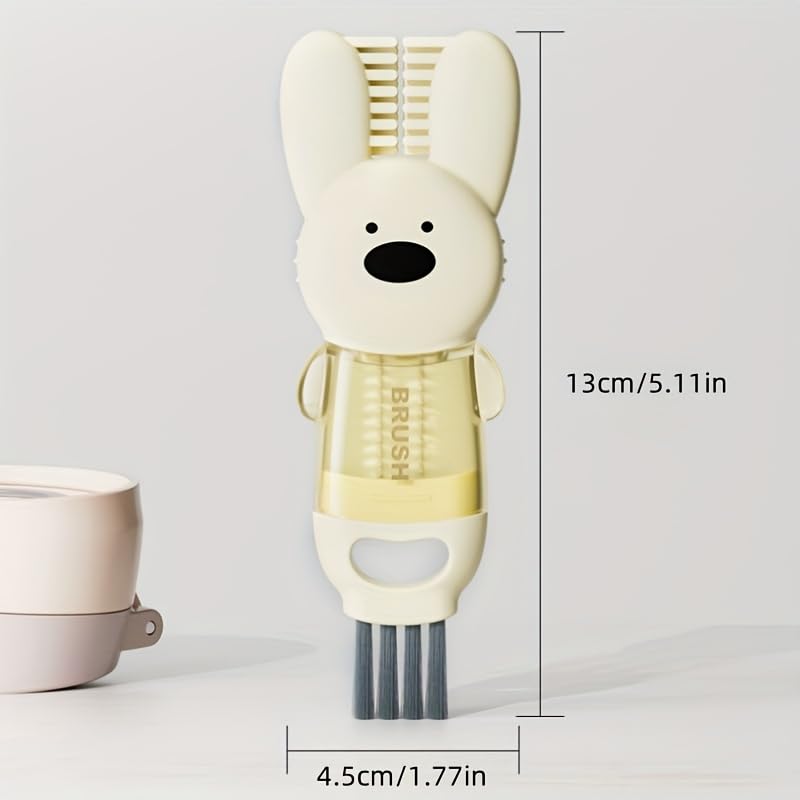 Supvox® 4 in 1 Cup Lid Cleaning Brush Set, Multifunctional Bottle Cleaning Brush, Silicone Cup Lid Gap Cleaner(3PCS)